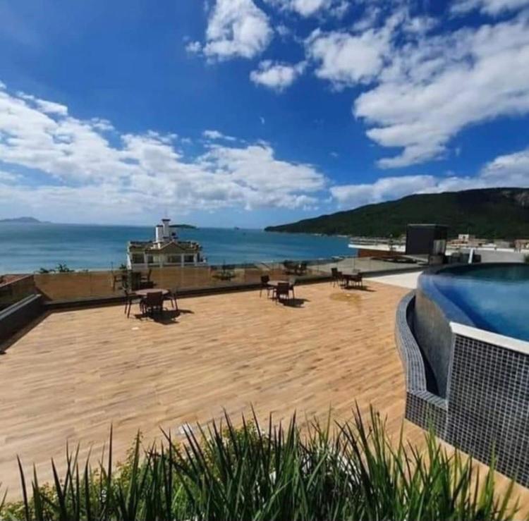 Bela Cobertura Com Vista Para O Mar ฟลอเรียนอโปลิส ภายนอก รูปภาพ